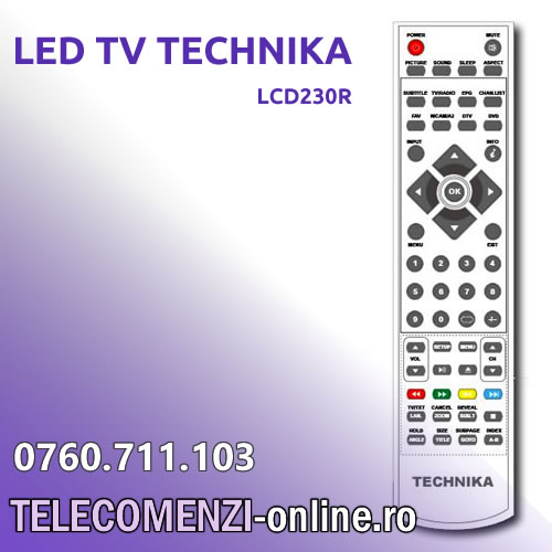 look for syllable religion Telecomanda TECHNIKA LCD230R | Telecomenzi online 2020