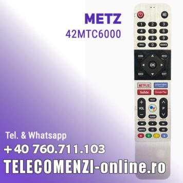 Telecomandă TV Metz 32MTC6000, 42MTC6000, compatibilă, fără coduri