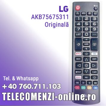 Telecomandă ORIGINALĂ LG AKB75675311 - Smart TV LED / UHD cu Netflix