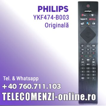 Telecomandă ORIGINALĂ Philips YKF474-B003 Smart TV LED / OLED 4K cu Bluetooth