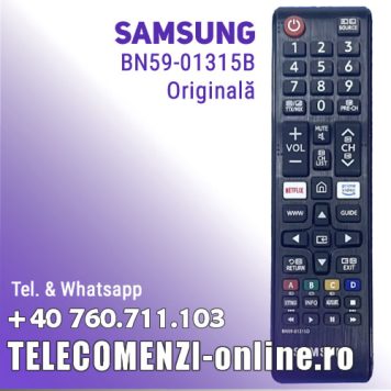 Telecomandă ORIGINALĂ Samsung BN59-01315B - Smart TV LED 4K cu Netflix